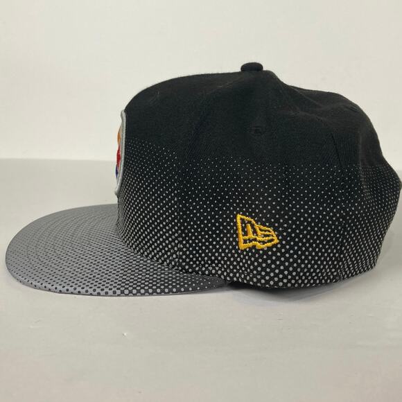 Pittsburgh Steelers New Era 9FIFTY Gradient Grey Dots Original Fit Snapback Hat - Picture 4 of 10